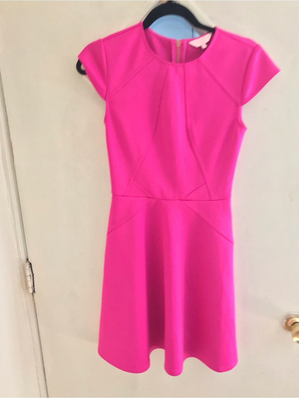 Pink cap sleeve Fit and flare mini dress